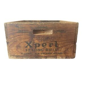 Antique Xpert Wooden Ammo Box